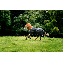 Horseware Rambo 1680D Turnout 250g VL Decke Schwarz / Sturm / Silbergrau