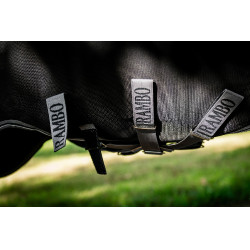 Horseware Rambo 1680D Turnout 450g VL Decke Schwarz / Sturm / Silbergrau Horseware Rambo 1680D Turnout 450g VL Decke Schwarz / Sturm / Silbergrau