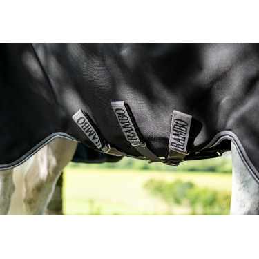 Horseware Rambo 1680D Turnout 450g VL Decke Schwarz / Sturm / Silbergrau Horseware Rambo 1680D Turnout 450g VL Decke Schwarz / Sturm / Silbergrau