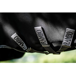 Horseware Rambo 1680D Turnout 450g VL Decke Schwarz / Sturm / Silbergrau Horseware Rambo 1680D Turnout 450g VL Decke Schwarz / Sturm / Silbergrau