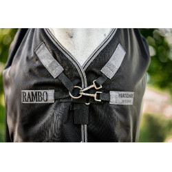 Horseware Rambo 1680D Turnout 450g VL Decke Schwarz / Sturm / Silbergrau Horseware Rambo 1680D Turnout 450g VL Decke Schwarz / Sturm / Silbergrau