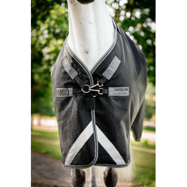Horseware Rambo 1680D Turnout 450g VL Decke Schwarz / Sturm / Silbergrau Horseware Rambo 1680D Turnout 450g VL Decke Schwarz / Sturm / Silbergrau