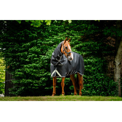 Horseware Rambo 1680D Turnout Plus 100g Decke Schwarz / Sturm / Silbergrau