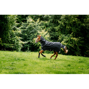 Horseware Rambo 1680D Turnout Plus 100g Decke Schwarz / Sturm / Silbergrau