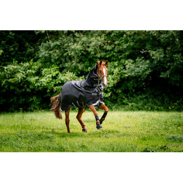 Horseware Rambo 1680D Turnout Plus 100g Decke Schwarz / Sturm / Silbergrau