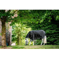 Horseware Rambo 1680D Turnout Plus 100g Decke Schwarz / Sturm / Silbergrau