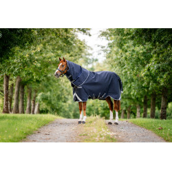 Horseware Rambo 1680D Turnout Plus 100g Decke Marine / Gewitter / Silbergrau Marineblau