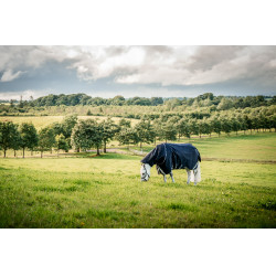 Horseware Rambo 1680D Turnout Plus 100g Decke Marine / Gewitter / Silbergrau Marineblau