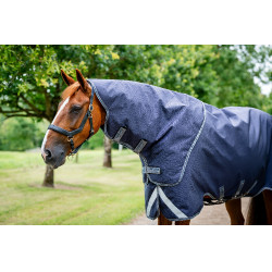 Horseware Rambo Duo Ripstop Plus Turnout Bundle Decke (100g + 100g + 200g) Marine / Gewitter / Silbergrau Marineblau
