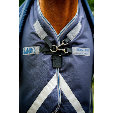 Horseware Rambo Duo Ripstop Plus Turnout Bundle Decke (100g + 100g + 200g) Marine / Gewitter / Silbergrau Marineblau