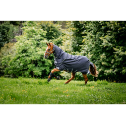 Horseware Rambo Duo Ripstop Plus Turnout Bundle Decke (100g + 100g + 200g) Marine / Gewitter / Silbergrau Marineblau