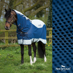 Horseware Rambo Summer Series V-Front Decke Marine / Grau Blau