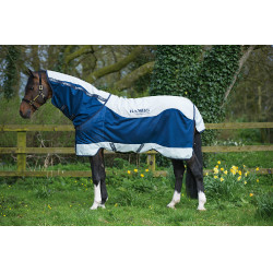 Horseware Rambo Summer Series V-Front Decke Marine / Grau Blau