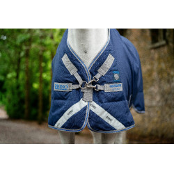 Horseware Rhino Plus Pony Turnout-Decke 0g Schwarz / Titan Grau / Klassisches Blau