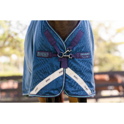 Horseware Rhino Turnout-Decke 100g Marine / Grau / Aqua / Grau Marineblau