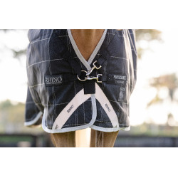 Horseware Rhino Wug Pony Turnout-Decke 100g Schwarz / weiß-graue Karos