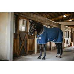 Abschwitzdecke Horseware Rambo Techni Waffle Cooler Marine / Gewitter / Silbergrau Marineblau