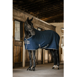 Abschwitzdecke Horseware Rambo Techni Waffle Cooler Marine / Gewitter / Silbergrau Marineblau