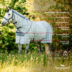Fliegenschutz-Halsschutz Horseware Newmarket Marine Witney Marineblau Fliegenschutz-Halsschutz Horseware Newmarket Marine Witney Marineblau