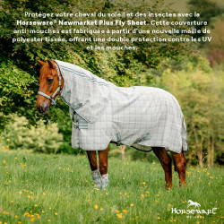 Fliegenschutz-Halsschutz Horseware Newmarket Holzkohle Witney Grau