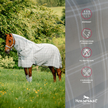 Fliegenschutz-Halsschutz Horseware Newmarket Holzkohle Witney Grau