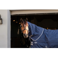 Stallhalsdecke Horseware Rhino 200 g Schwarz / Titan Grau / Klassisches Blau