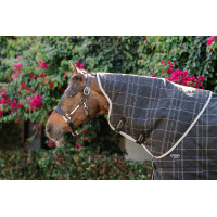 Stallhalsdecke Horseware Rhino 200 g Schwarz / weiß-graue Karos