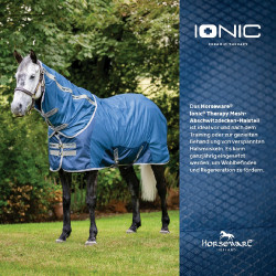 Horseware Ionic Therapy Mesh Cooler Halsteil Bleu imperial / argent /Marine Blau