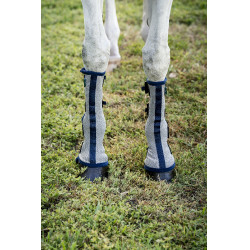 Fliegenschutz-Gamaschen Horseware, 2 Stück Silber / Marineblau