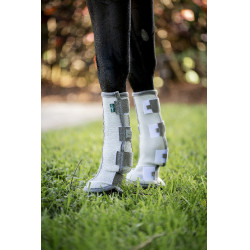 Fliegenschutz-Gamaschen Horseware, 2 Stück Silber / Titan-Grau / Silber