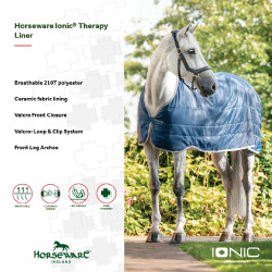 Liner Horseware Ionic Therapy 50g Bleu imperial / argent /Marine Blau