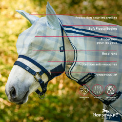 Fliegenmasken Horseware Newmarket Marine Witney Marineblau Fliegenmasken Horseware Newmarket Marine Witney Marineblau