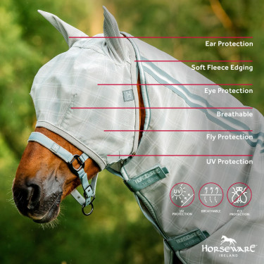 Fliegenmasken Horseware Newmarket Holzkohle Witney Grau Fliegenmasken Horseware Newmarket Holzkohle Witney Grau