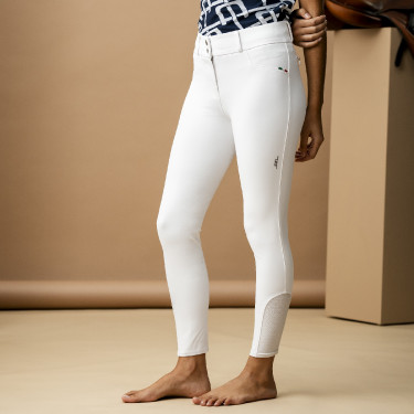 Horseware AA Aria Reithose mit Kniebesatz und mittelhohem Bund Weiß Wei&amp;amp;amp;amp;amp;amp;szlig;