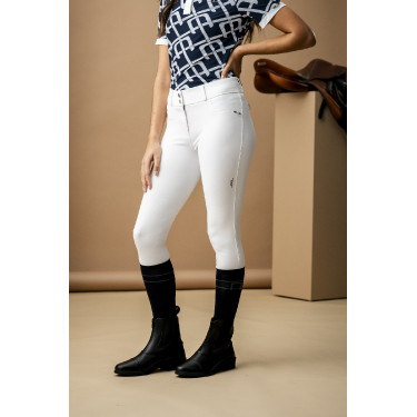 Horseware AA Aria Reithose mit Kniebesatz und mittelhohem Bund Weiß Wei&amp;amp;amp;amp;amp;amp;szlig;