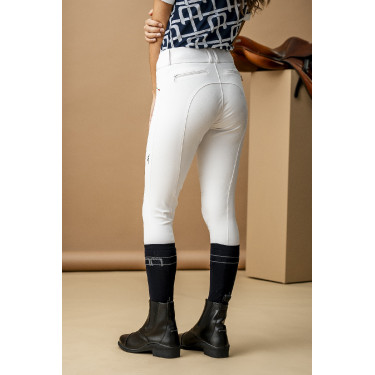 Horseware AA Aria Reithose mit Kniebesatz und mittelhohem Bund Weiß Wei&amp;amp;amp;amp;amp;amp;szlig;