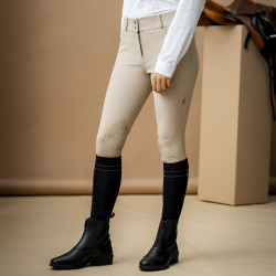 Horseware AA Aria Reithose mit Kniebesatz und mittelhohem Bund Beige