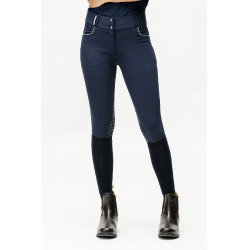 Horseware Newmarket Reithose mit mittelhohem Bund und Kniebesatz Marine / Marine Blau