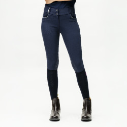 Horseware Newmarket Reithose mit mittelhohem Bund und Kniebesatz Marine / Marine Blau