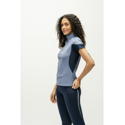 Polo 1/4 Reißverschluss Horseware Stamina Kurzarm Blau Polo 1/4 Reißverschluss Horseware Stamina Kurzarm Blau