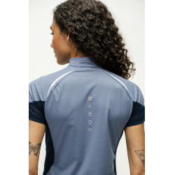 Polo 1/4 Reißverschluss Horseware Stamina Kurzarm Blau Polo 1/4 Reißverschluss Horseware Stamina Kurzarm Blau