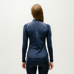 Polo 1/4 Reißverschluss Horseware Stamina Langarm Marine Marineblau Polo 1/4 Reißverschluss Horseware Stamina Langarm Marine Marineblau