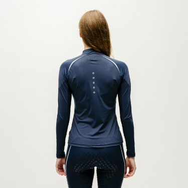 Polo 1/4 Reißverschluss Horseware Stamina Langarm Marine Marineblau Polo 1/4 Reißverschluss Horseware Stamina Langarm Marine Marineblau