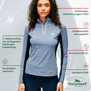 Polo 1/4 Reißverschluss Horseware Stamina Langarm Polo 1/4 Reißverschluss Horseware Stamina Langarm