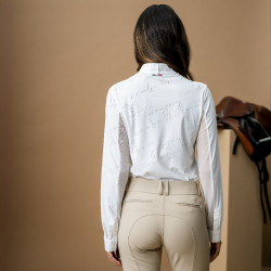 Turniershirt Horseware AA Elena Langarm Weiß Weiß Turniershirt Horseware AA Elena Langarm Weiß Weiß