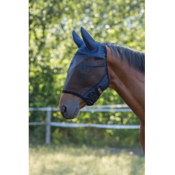 Fliegenmaske Covalliero Ohrenschutz SuperFly Marine Marineblau