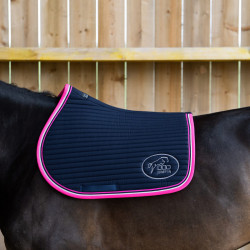 Jump'In Balthazar Teppich Marine / Fuchsie Blau