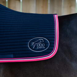 Jump'In Balthazar Teppich Marine / Fuchsie Blau