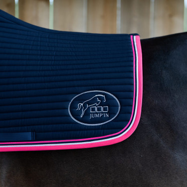 Jump'In Balthazar Teppich Marine / Fuchsie Blau