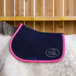 Jump'In Balthazar Teppich Marine / Fuchsie Blau